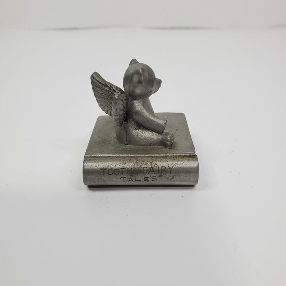 Vintage Teddybear Pewter Etain Zinn Tooth Fairy Tales Keepsake Box/Holder - Picture 3 of 9